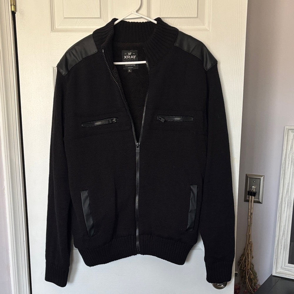 XRay Black Bomber Jacket for Men